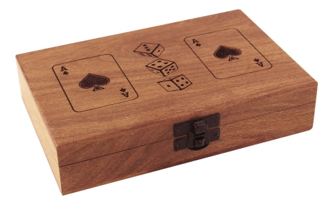 Doppelte Spielkartenbox mit fünf Würfeln – SEA-CLUB 7305