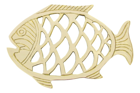 Topfuntersetzer in Fischform aus Messing – SEA-CLUB 7504