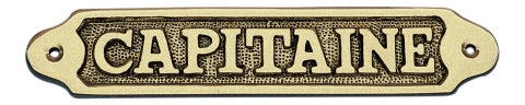 Messing-Türschild CAPITAINE – SEA-CLUB 7550