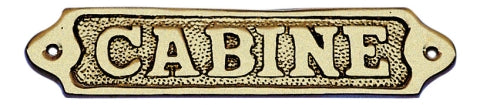 Messing-Türschild CABINE – SEA-CLUB 7552
