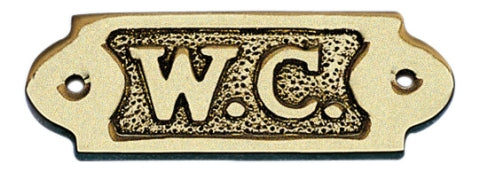 Türschild W.C. aus Messing – SEA-CLUB 7557