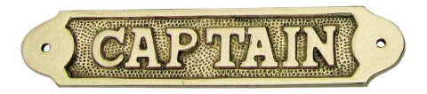 Türschild CAPTAIN aus Messing – SEA-CLUB 7569
