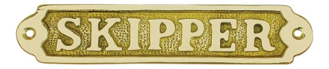 Türschild SKIPPER aus Messing – SEA-CLUB 7570