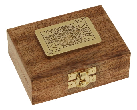 Einfache Spielkartenbox aus Mangoholz – SEA-CLUB 8000