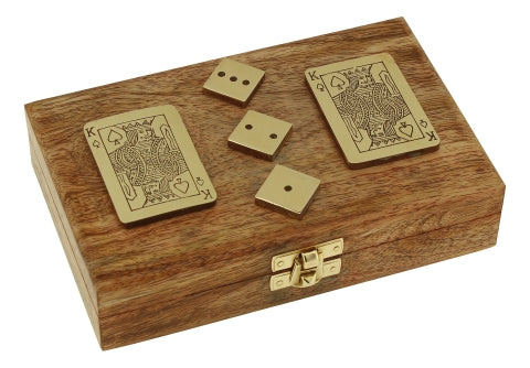 Karten- und Würfelbox aus Mangoholz – SEA-CLUB 8002