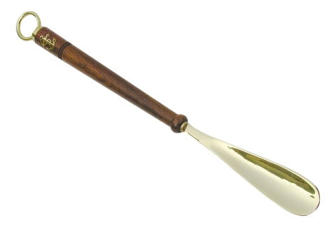Langer Schuhlöffel aus Messing und Holz – Sea-Club 8014