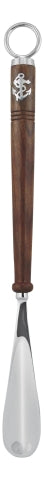 Vernickelter Schuhlöffel mit Holzgriff – SEA-CLUB 8014N