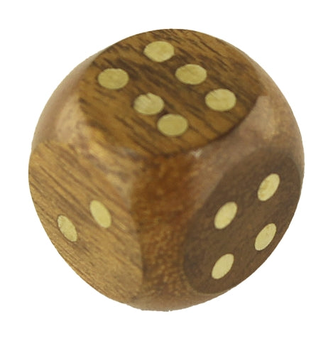Würfel aus Holz und Messing, 1,8 cm – SEA-CLUB 8036