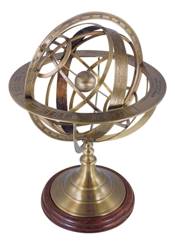 Große Armillarsphäre auf Holzsockel, 50 cm – SEA-CLUB 8545