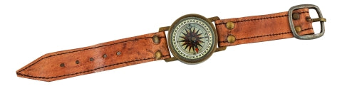 Armband-Kompass mit Leder, 4,3 cm – SEA-CLUB 8555