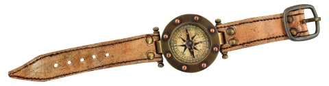 Armband-Kompass mit Leder, 5,2 cm – SEA-CLUB 8556