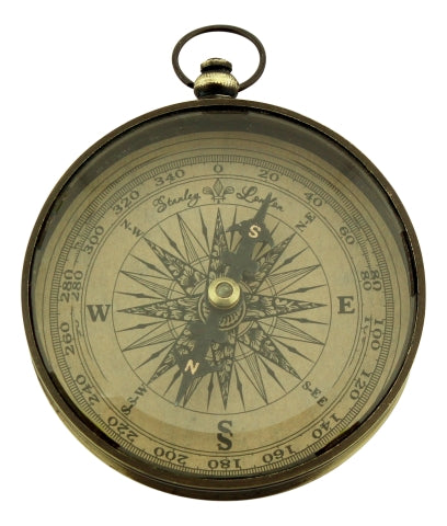 Antiker Kompass mit geschliffenem Glas, 7,5 cm – SEA-CLUB 8566