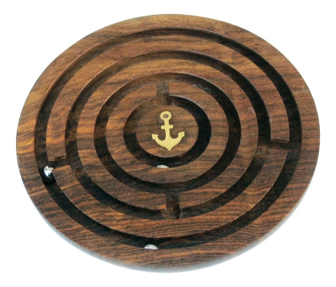 Rundes Labyrinthspiel aus Holz – SEA-CLUB 9015