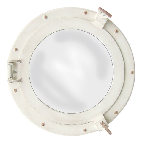 Bullaugenspiegel in Elfenbeinoptik, 28,5 cm – SEA-CLUB 9068