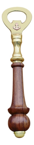 Flaschenöffner aus Messing mit Holzgriff – Sea-Club 9085