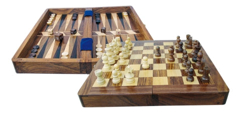 Schach und Backgammon in Holzbox – SEA-CLUB 9135