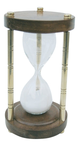 Sanduhr aus Messing und Holz, ca. 5 Minuten – SEA-CLUB 9179