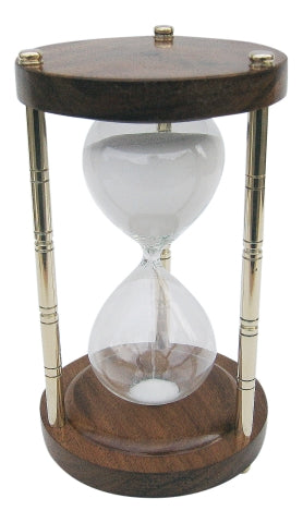 Sanduhr aus Messing und Holz, ca. 30 Minuten – SEA-CLUB 9185