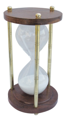 Sanduhr aus Messing und Holz, ca. 60 Minuten – SEA-CLUB 9188