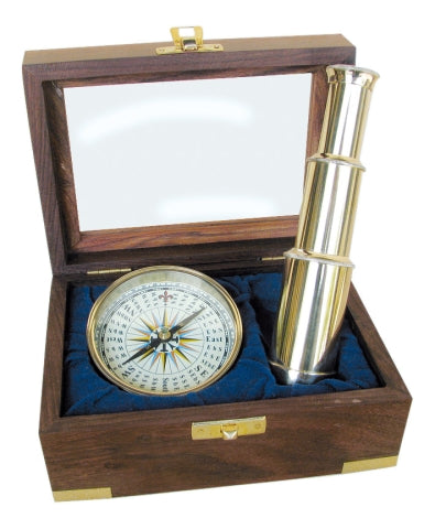 Marine-Set mit Kompass und Teleskop – SEA-CLUB 9299