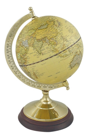 Globus in beige, 22,5 cm hoch – SEA-CLUB 9376
