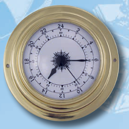 24-Stunden-Uhr aus Messing, 9,8 cm