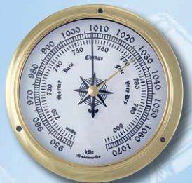 Maritimes Barometer aus Messing, 11,5 cm