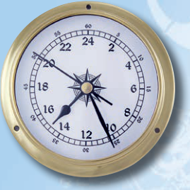 24-Stunden-Uhr aus Messing, 11,5 cm