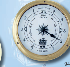 Tideuhr aus Messing, 11,5 cm
