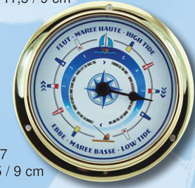 Tideuhr mit Design-Zifferblatt, 11,5 cm