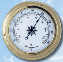Maritimes Thermometer aus Messing, 14,5 cm