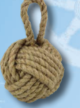 Briefbeschwerer Affenfaust aus naturfarbener Jute