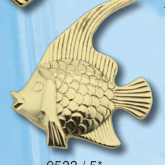 Fisch-Wandhänger aus Messing, 9 × 11 cm