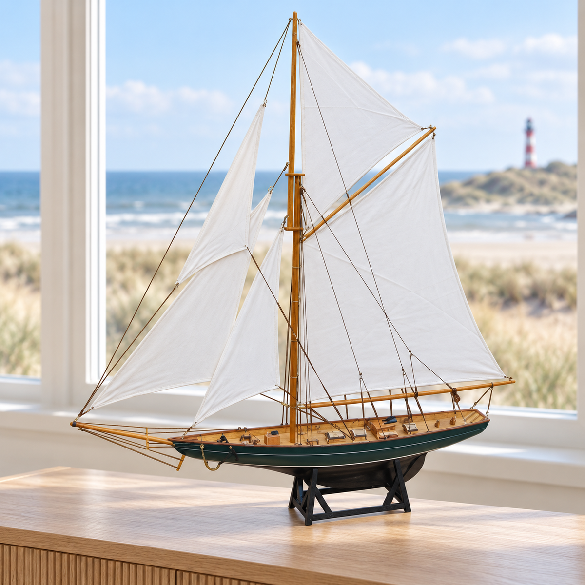 Segel-Yacht, 85 cm – gestaltete maritime Ansicht